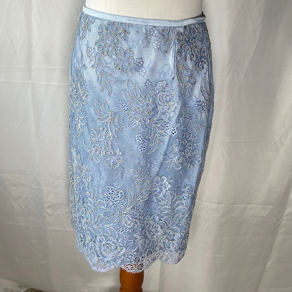 ESCADA Light Blue Lace Skirt Sz 36